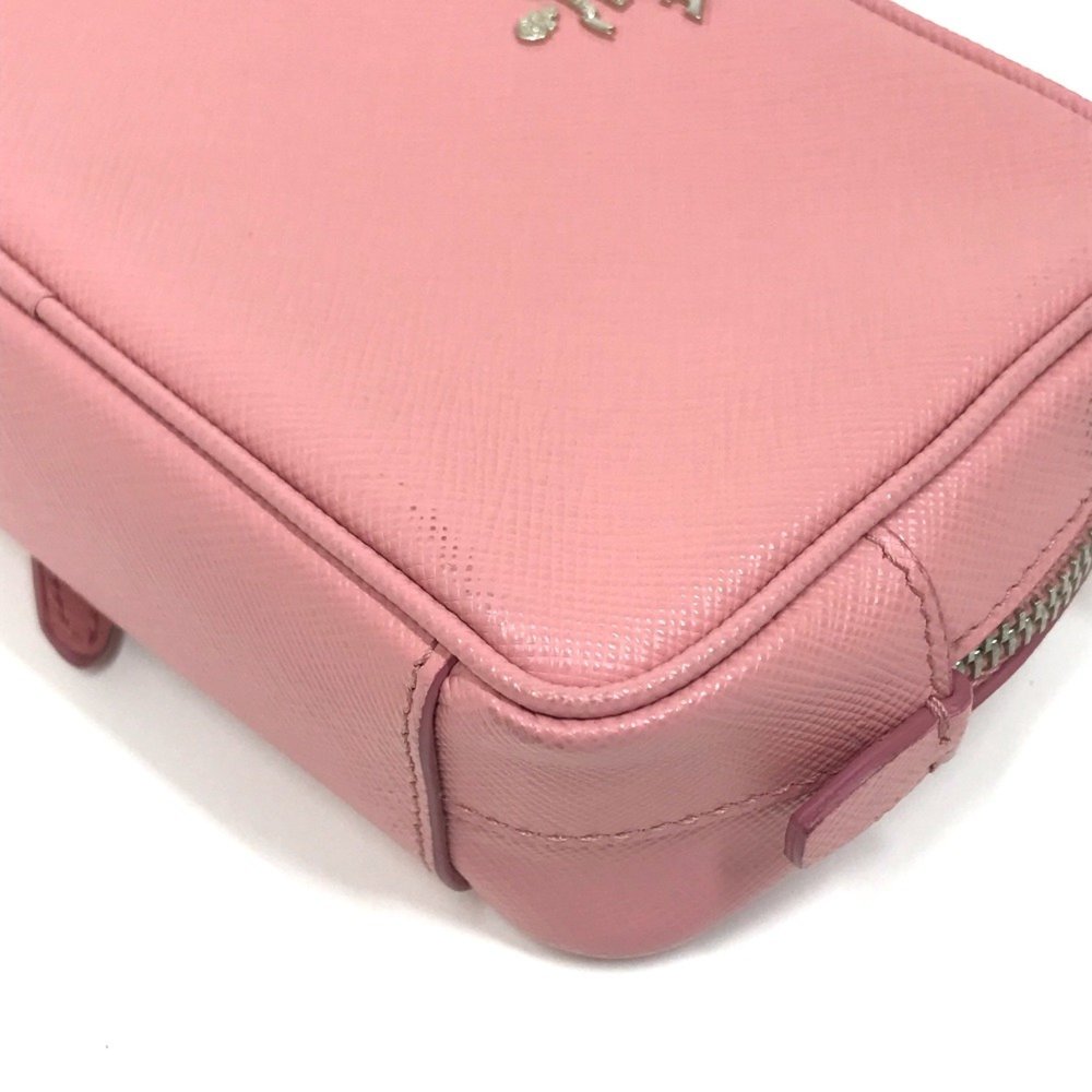PRADA 1NF674 logo Bag Cluch Bag Shoulder Bag PETALO 1 pink - Picture 4 of 16